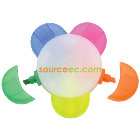 客製化創意花瓣五色螢光筆禮品