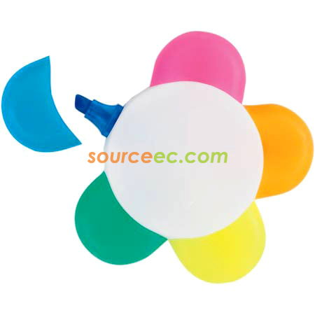 客製化創意花瓣五色螢光筆禮品