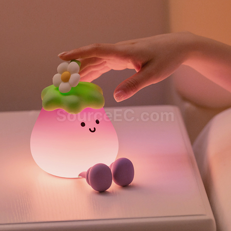 客製化茄子小夜燈/拍拍燈禮品