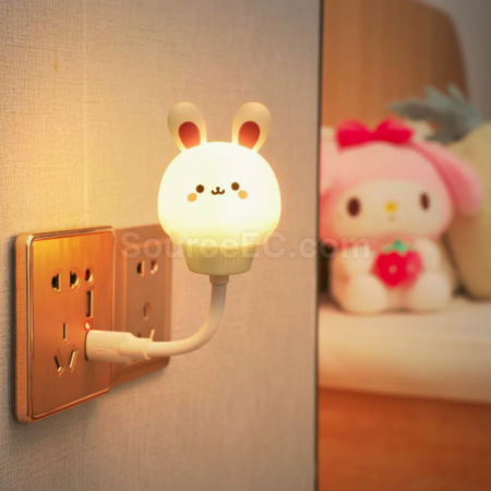 客製化智慧語音控制聲控小夜燈usb插電禮品