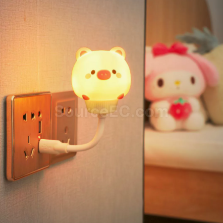 客製化智慧語音控制聲控小夜燈usb插電禮品