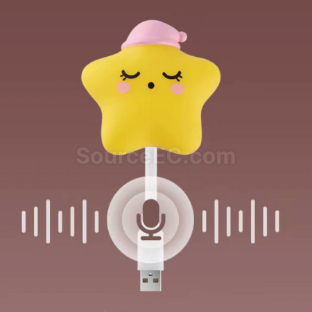 客製化智慧語音控制聲控小夜燈usb插電禮品