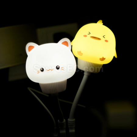 客製化智慧語音控制聲控小夜燈usb插電禮品
