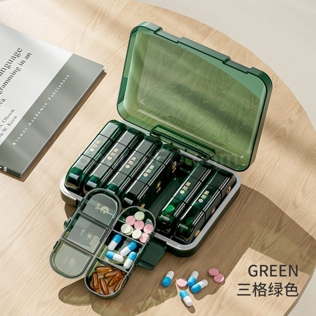 客製化一週星期藥盒多分格藥品密封收納盒禮品