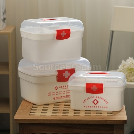 客製化家用藥品收納盒多層便攜醫療急救箱透明藥箱禮品