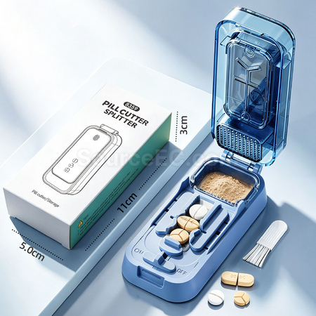 客製化一分二三四磨藥切藥器藥盒禮品
