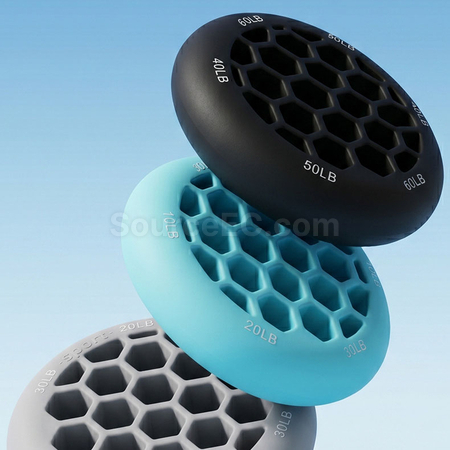 客製化可調節力度蜂窩矽膠握力器禮品