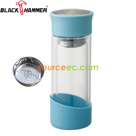 客製化400ML BLACK HAMMER玻璃水瓶禮品