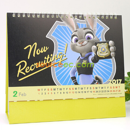 客製化動物方城市三角桌曆禮品