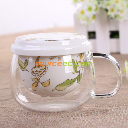 客製化300ML 玻璃泡茶杯禮品