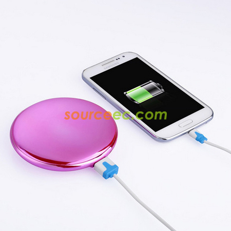 客製化鏡子行動電源-圓形禮品