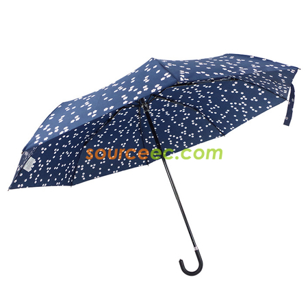 客製化三褶客製雨傘彎柄禮品