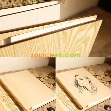 客製化粘貼式復古木質相冊禮品