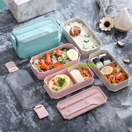 客製化雙層便當盒含餐具禮品