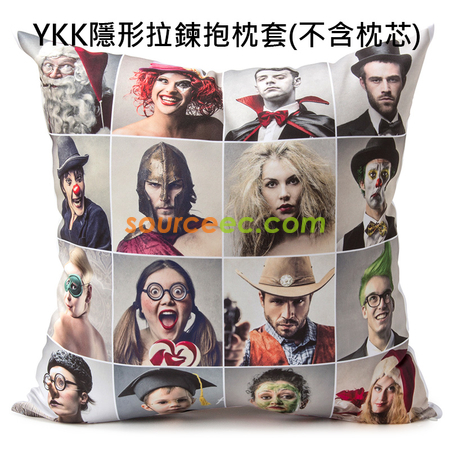 48x48cm滌綸布昇華抱枕套(使用YKK隱形拉鍊)
