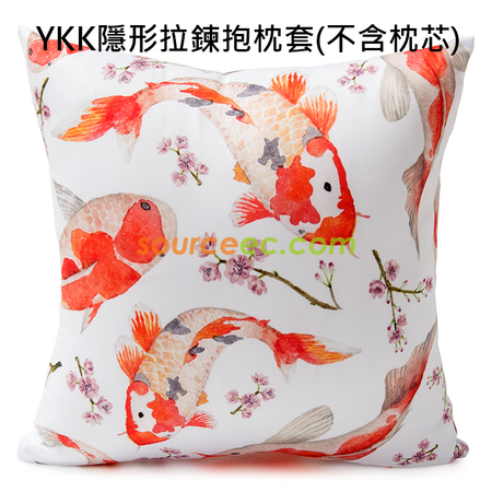 34x34cm滌綸布昇華抱枕套(使用YKK隱形拉鍊)