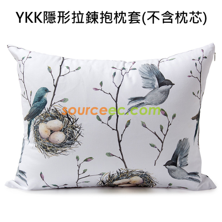 34x45cm染白棉布數位直噴抱枕套(使用YKK隱形拉鍊)