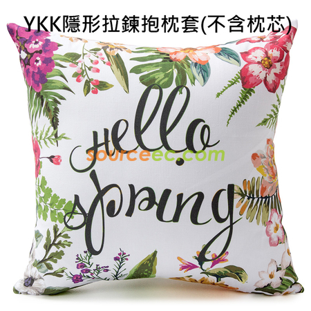 34x34cm染白棉布數位直噴抱枕套(使用YKK隱形拉鍊)