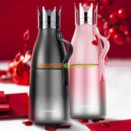 客製化350ML 皇冠不鏽鋼保溫杯禮品