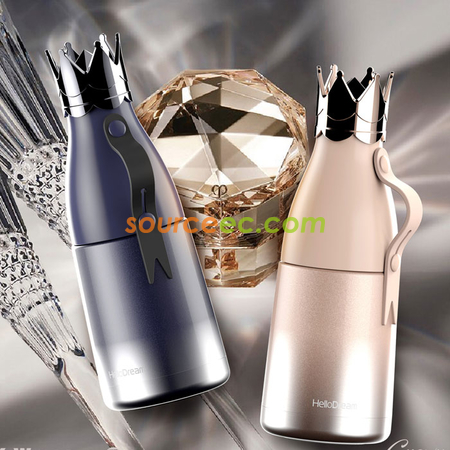 客製化350ML 皇冠不鏽鋼保溫杯禮品