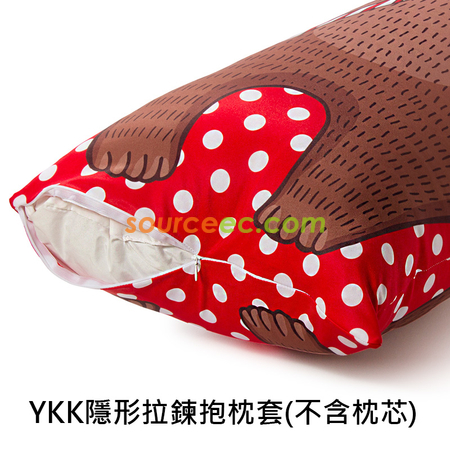 45x115cm滌綸布昇華大抱枕套(使用YKK隱形拉鍊)