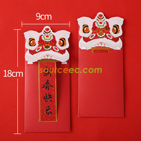 客製化獅子頭紅包袋禮品