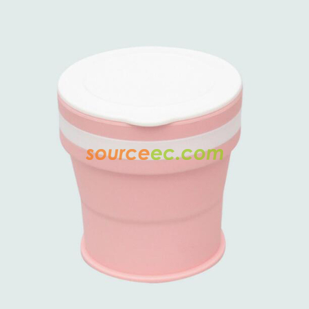 客製化350ML 折疊矽膠咖啡杯禮品