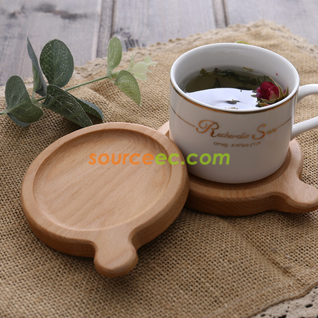 客製化日式木質咖啡杯墊禮品