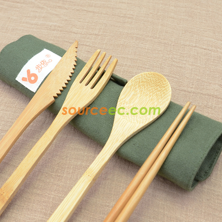 客製化環保袋竹製餐具套裝 禮品