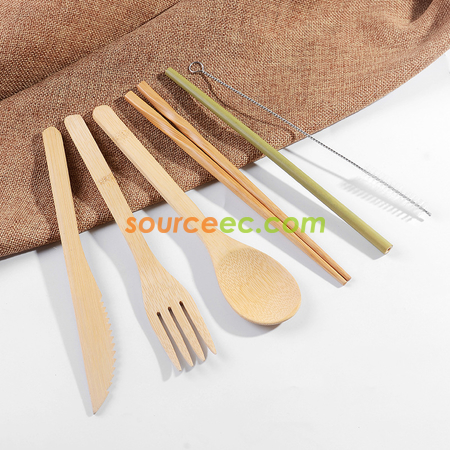 客製化環保袋竹製餐具套裝禮品
