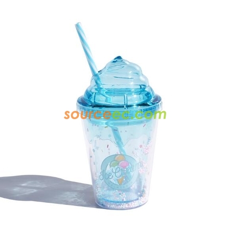 客製化380ML塑膠吸管杯禮品