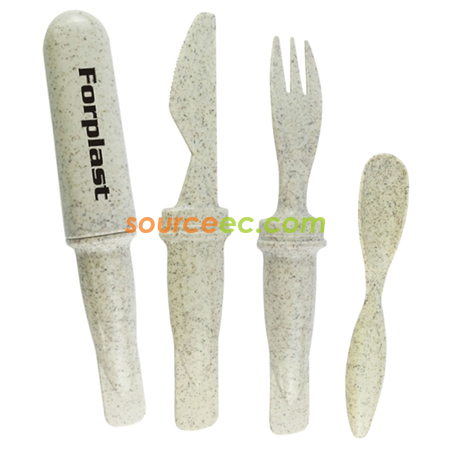 小麥秸稈環保餐具套裝