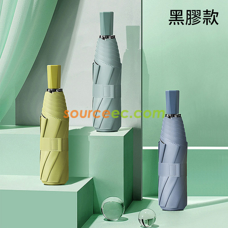 客製化純色三摺手動廣告雨傘禮品