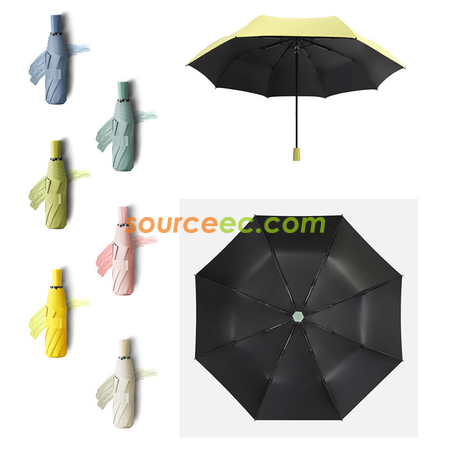 客製化純色三摺手動廣告雨傘禮品