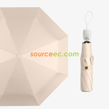 客製化純色三摺自動廣告雨傘禮品