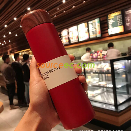 客製化木紋304不鏽鋼保溫杯禮品