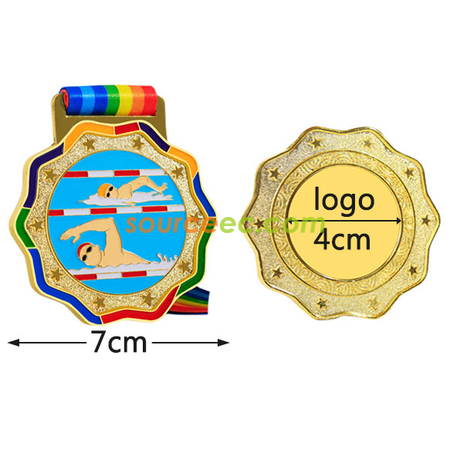客製化游泳金屬獎牌禮品