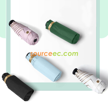 客製化五摺6骨過膠迷你口袋傘禮品