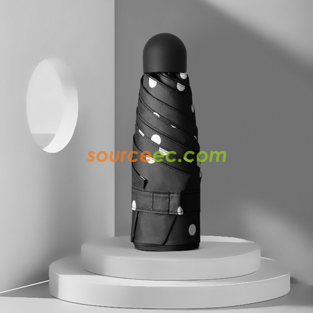 客製化五摺6骨過膠自動波點迷你傘禮品