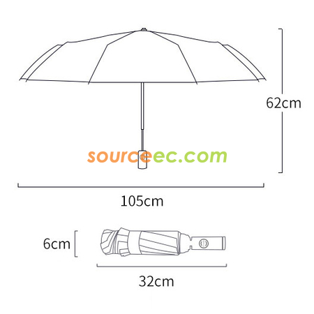 客製化反光條摺疊雨傘禮品
