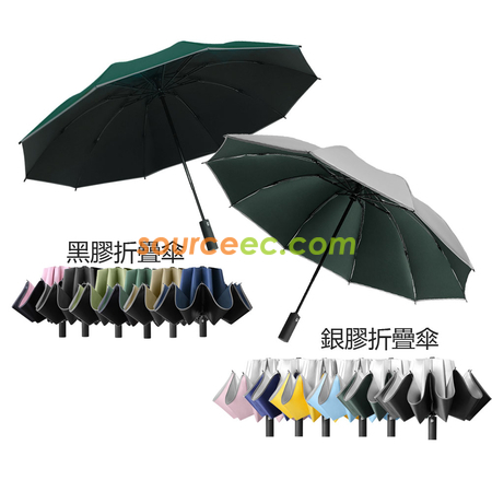 反光條過膠三摺自動雨傘