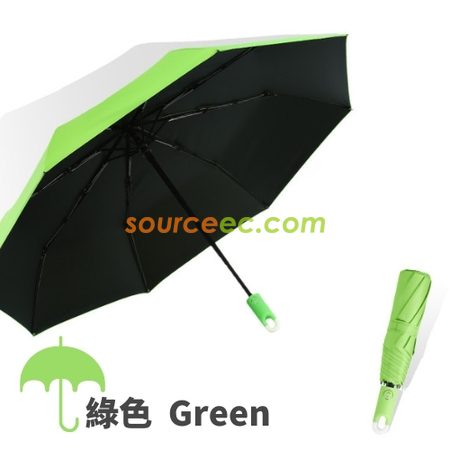 客製化8骨純色三摺自動雨傘禮品