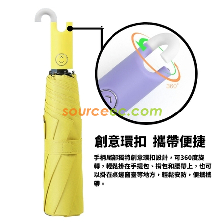 客製化8骨純色三摺自動雨傘禮品