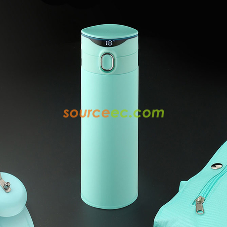 客製化420ML 316不鏽鋼真空智能彈跳蓋保溫杯禮品