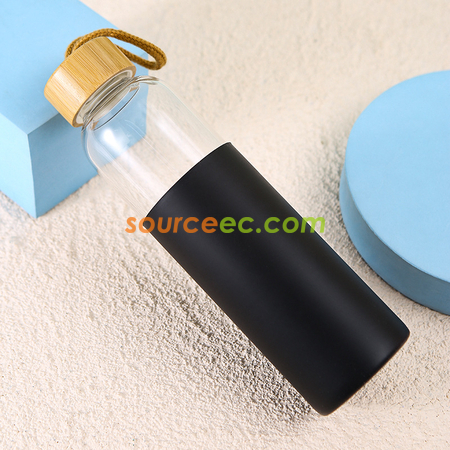 客製化隔熱竹蓋玻璃杯禮品
