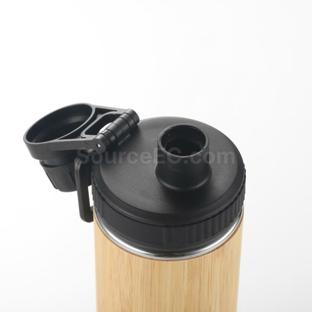 客製化手提蓋竹殼客製化保溫瓶禮品