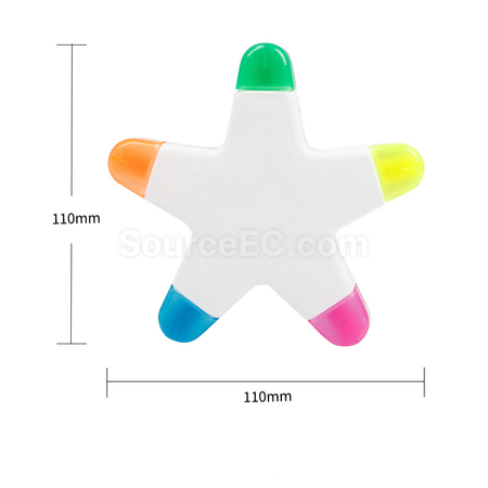客製化五角星熒光筆禮品