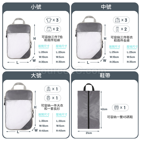 客製化多用途旅行收納袋4件套禮品