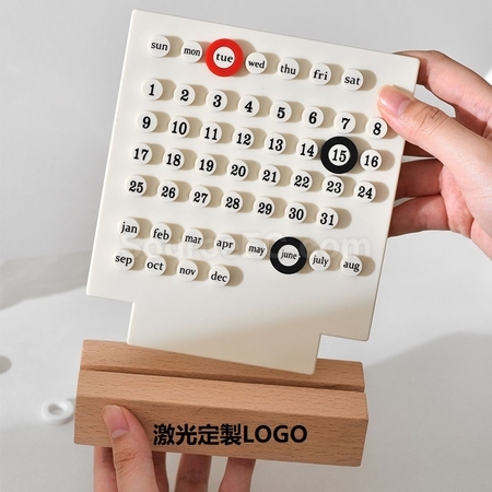客製化木架套圈萬年曆禮品