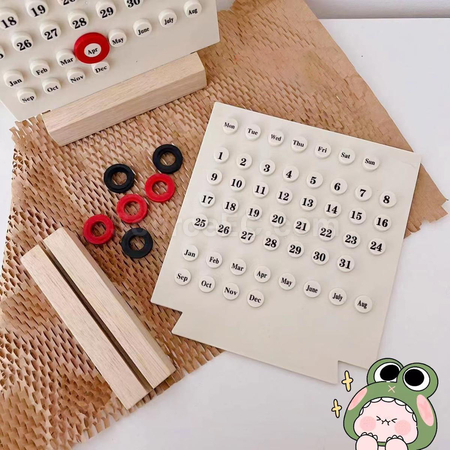 客製化木架套圈萬年曆禮品